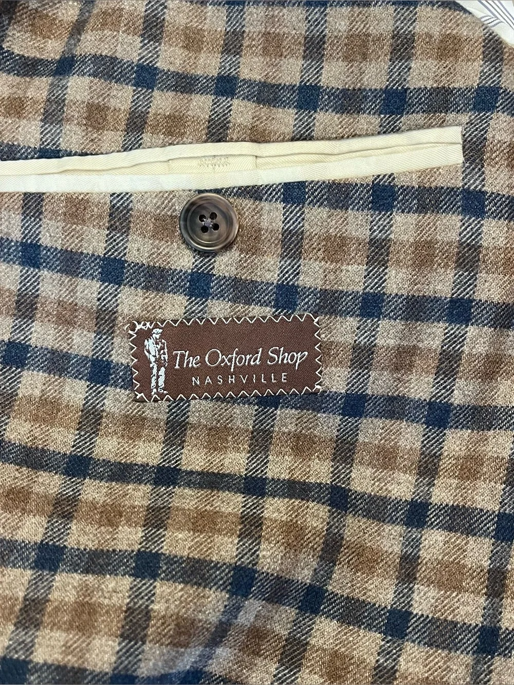 Samuelsohn Gibson Plaid Silk Sport Coat Blazer Mens 41 Reg Italy